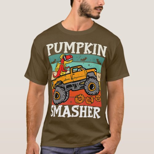 Pumpkin Smasher Toddler Halloween For Monster Truc T_Shirt