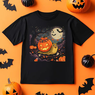 Pumpkin Snail,Funny Halloween Creature T-Shirt