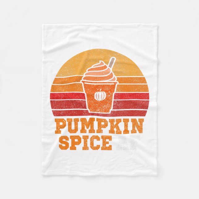 Pumpkin Spice Af Fun Men Husband Apparel Halloween Fleece Blanket (Front)