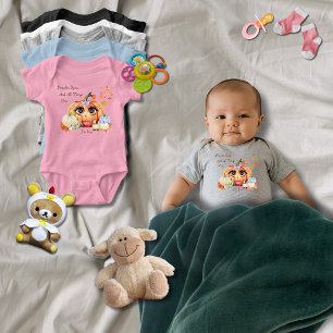 Pumpkin Spice All Things Nice Floral Anime Girl's Baby Bodysuit