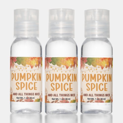 Pumpkin Spice and All Things Nice Hand Sanitizer