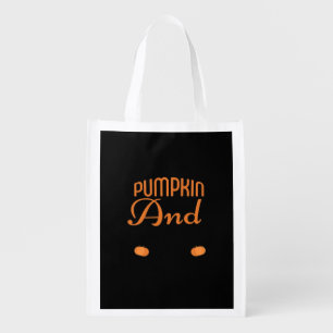 Pumpkin Spice And Everything Fine Slogan Grocery Bag