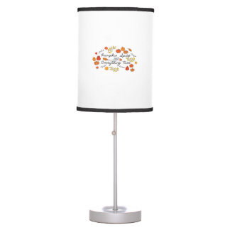 Pumpkin Spice And Everything Nice - Autumn Leaves  Table Lamp