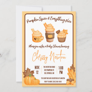 Pumpkin Spice and Everything Nice, Baby Shower Invitation