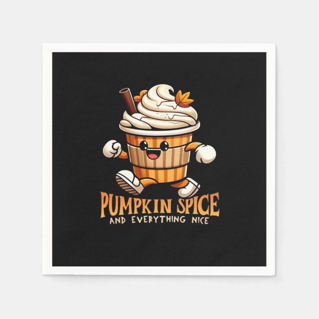 Pumpkin Spice And Everything Nice Basic Design Napkins (Front)