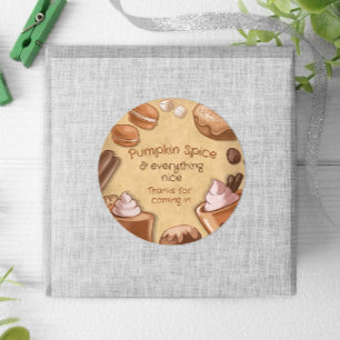 Pumpkin Spice and Everything Nice Classic Round Sticker