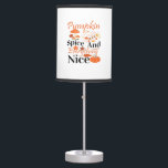 Pumpkin Spice And Everything Nice Cute & Funny Mem Table Lamp<br><div class="desc">A meme-inspired sloth design that combines cozy fall aesthetics with fun.</div>