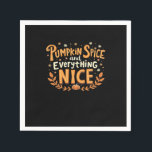 Pumpkin Spice And Everything Nice Design Napkins<br><div class="desc">A clean and bold design that captures pumpkin spice season in style.</div>