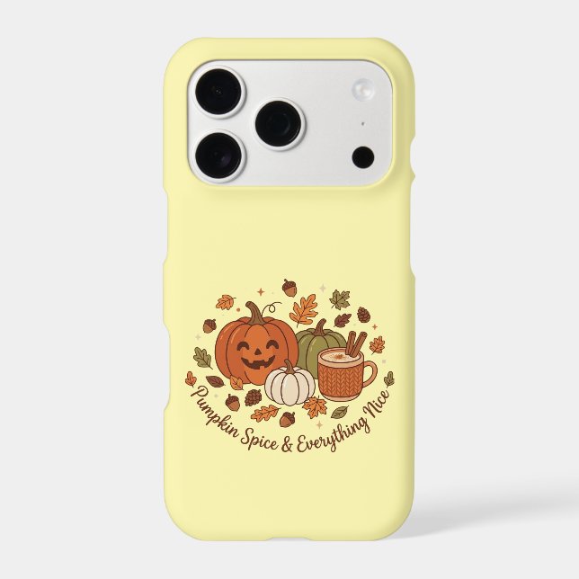 Pumpkin Spice and Everything Nice Fall Autumn Iphone Case (Back)