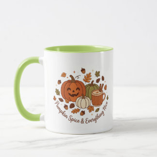 Pumpkin Spice and Everything Nice Fall Autumn Mug