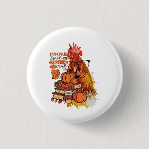Pumpkin Spice and Everything Nice Fall Chicken Vib Button