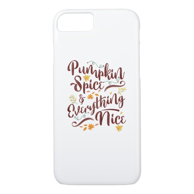 Pumpkin Spice And Everything Nice Fall Girls Case-Mate iPhone Case (Back)