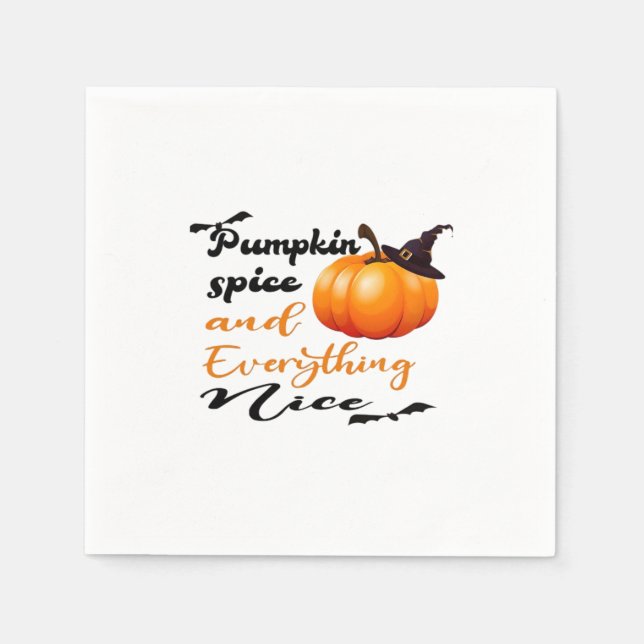 Pumpkin Spice And Everything Nice Fall Halloween G Napkins (Front)