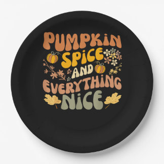 Pumpkin Spice And Everything Nice Fall Season Fall Paper Plates