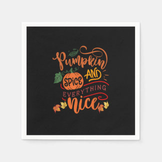 Pumpkin Spice And Everything Nice Fall Season Vint Napkins