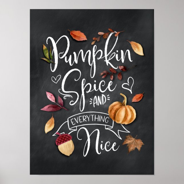 Pumpkin Spice and Everything Nice Fall Wall Decor (Front)