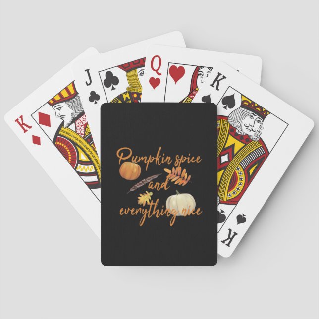 Pumpkin Spice And Everything Nice - Funny Hallowee Poker Cards (Back)