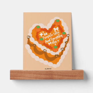 Pumpkin Spice And Everything Nice Heart Cake Picture Ledge