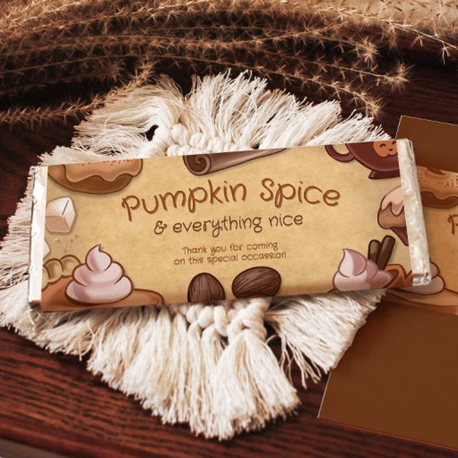 Pumpkin Spice and Everything Nice  Hershey Bar Favors (Pumpkin Spice and Everything Nice Hershey Bar Favors)