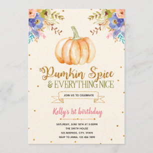 pumpkin spice and everything nice invitation