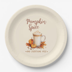 Pumpkin Spice and Everything Nice Paper Plates