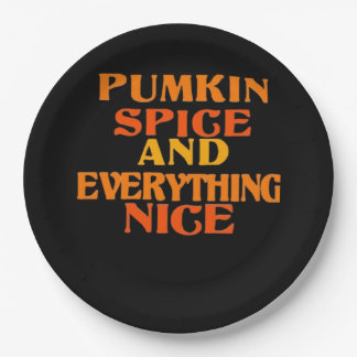 Pumpkin Spice And Everything Nice Quote Sloth Paper Plates