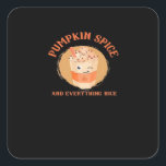 Pumpkin Spice And Everything Nice Slogan Square Sticker<br><div class="desc">Let the season speak with this catchy slogan. A clean and cozy take on everyone’s favorite fall phrase.</div>