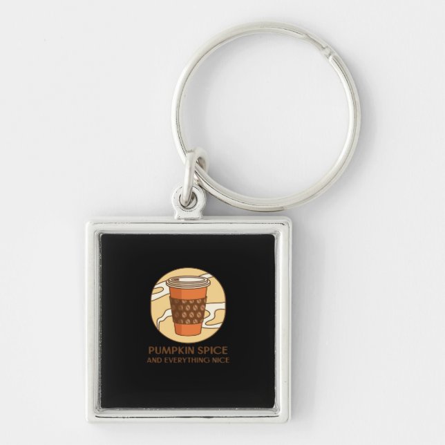 Pumpkin Spice And Everything Nice Sloth Design Keychain (Front)