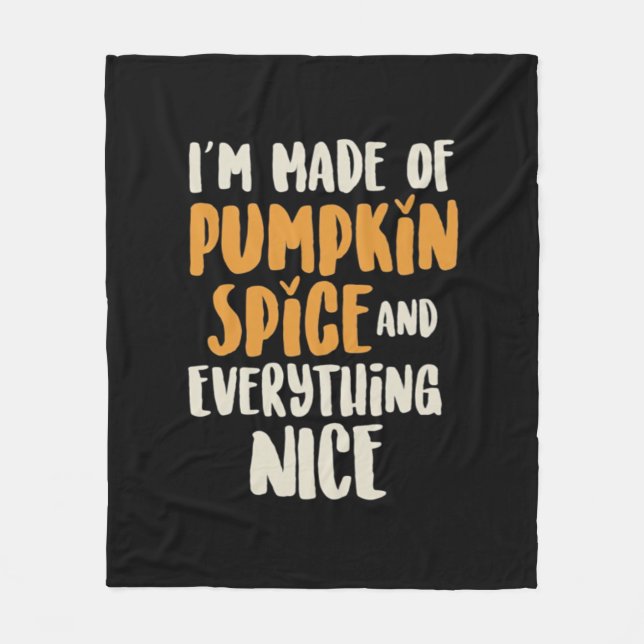 Pumpkin Spice And Everything Nice Sloth Fleece Blanket (Front)