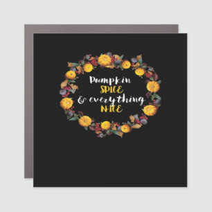 Pumpkin Spice And Everything Nice Sloth Halloween Car Magnet