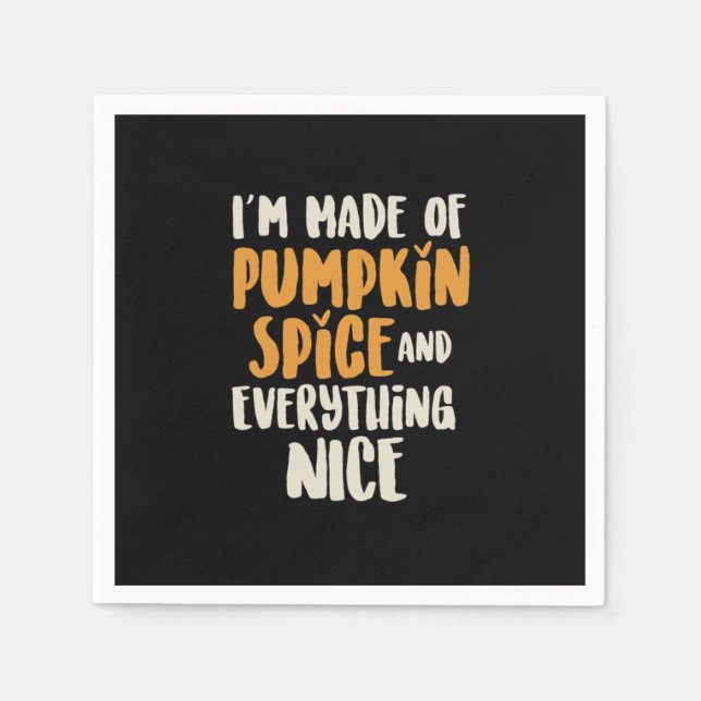 Pumpkin Spice And Everything Nice Sloth Napkins (Front)