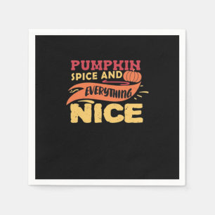 Pumpkin Spice And Everything Nice Vintage Fall Lov Napkins