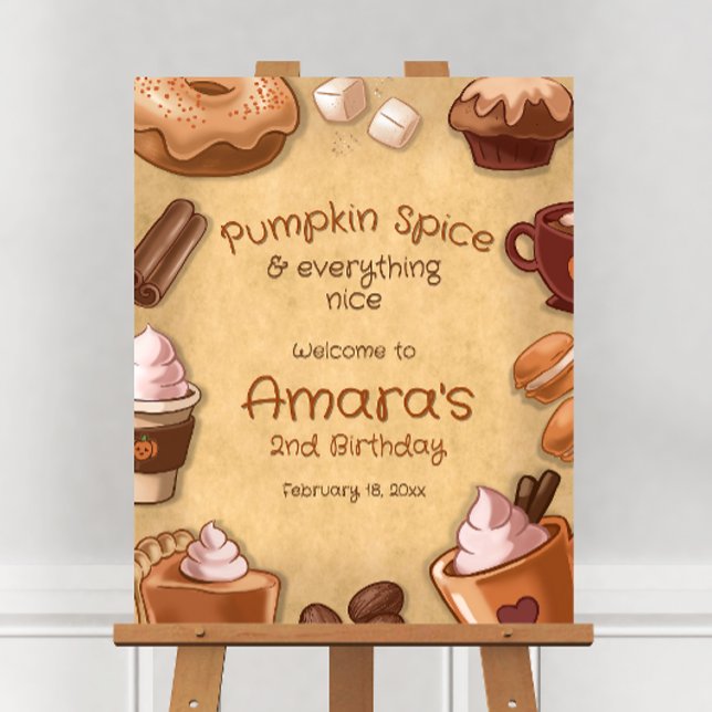 Pumpkin Spice and Everything Nice Welcome Sign (Pumpkin Spice and Everything Nice Welcome Sign)