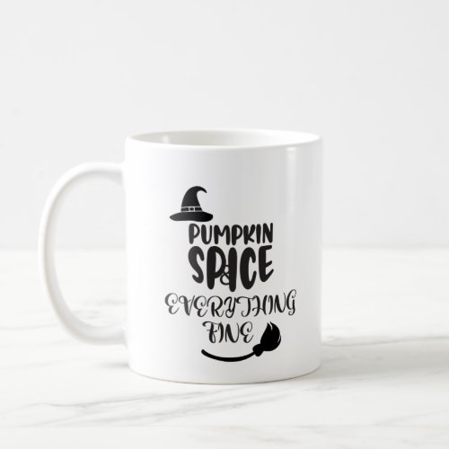 Pumpkin Spice and Everything Nice with Witch Hat Coffee Mug