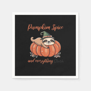 Pumpkin Spice And Everything Sloth Napkins