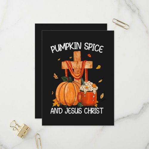 Pumpkin Spice and Jesus Christ Invitation Postcard
