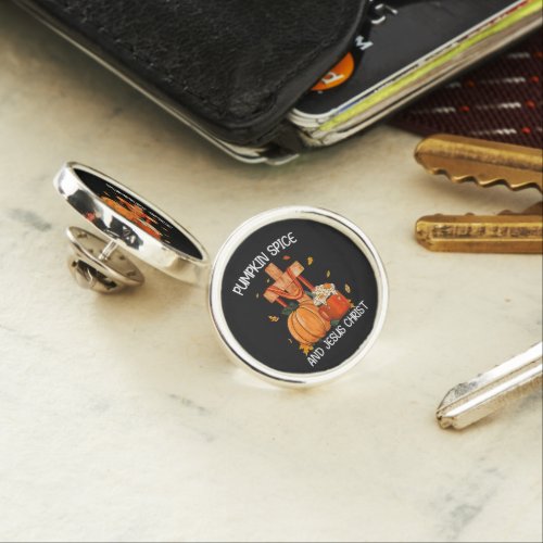 Pumpkin Spice and Jesus Christ Lapel Pin