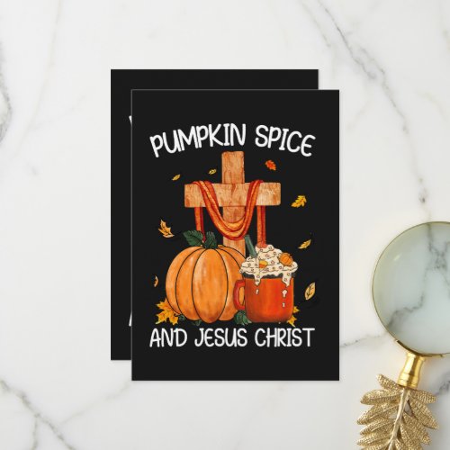 Pumpkin Spice and Jesus Christ Thank You Card