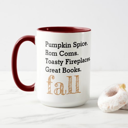 Pumpkin Spice and Rom Coms Fall Coffee Mug
