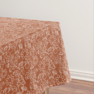 Pumpkin Spice Autumn Floral Tablecloth