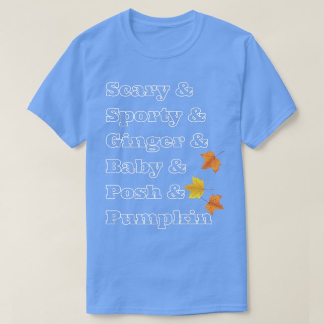 Pumpkin Spice Autumn Leaves Fun Colors 1 T-Shirt (Design Front)