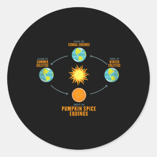 Pumpkin Spice Autumnal Equinox Celestial Fall Ast Classic Round Sticker