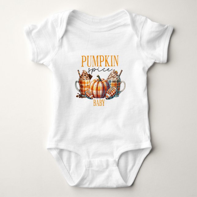 Pumpkin Spice Baby - Fall Baby Bodysuit (Front)