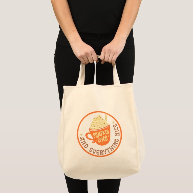 Pumpkin Spice Badge Tote Bag (Front (Product))