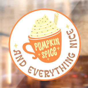 Pumpkin Spice  Badge  Window Cling