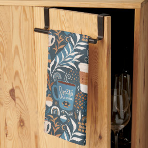 Pumpkin Spice Boho Fall Kitchen Towel