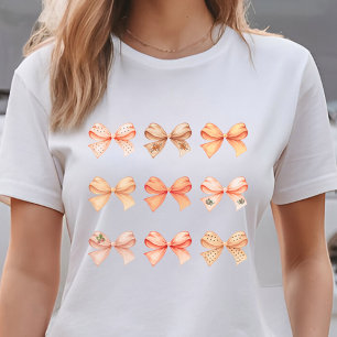 Pumpkin Spice Bows - cute fall coquette T-Shirt