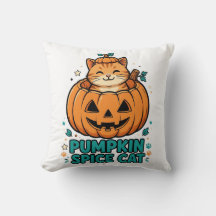 Pumpkin Spice Cat Halloween Orange Cat In Pumpkin