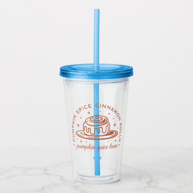 Pumpkin Spice Cinnamon Rolls Acrylic Tumbler (Front)