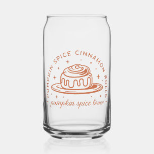 Pumpkin Spice Cinnamon Rolls Can Glass